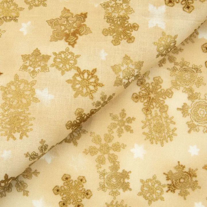 Ткань хлопковая PEPPY WINTER`S GRANDEUR 50*55см цв.SRKM-13688-154 CHAMPAGNE для кукол