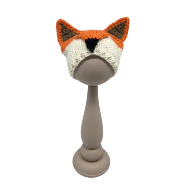 Шапочка-Лисичка ША-65 цв.рыжий, обхват 27 cм для кукол