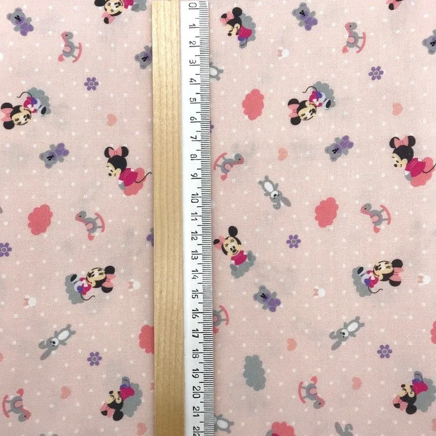 Корейский хлопок Микки 37*47см цв.розовый 88-70 для кукол | 1