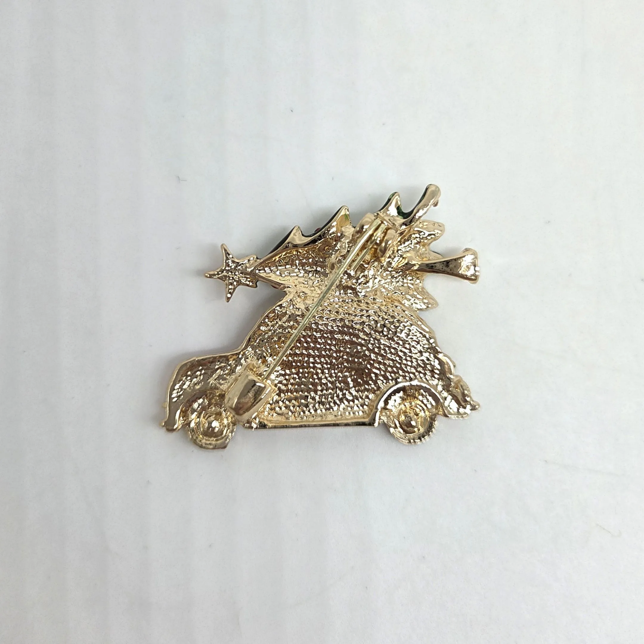 Брошь Машина с ёлкой 3,5*2,8см 27851 для кукол | 3