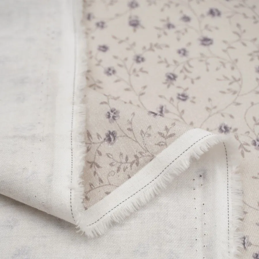 Ткань хлопковая Цветущий секрет 50*50см цв.серо-бежевый 28088 для кукол | 2