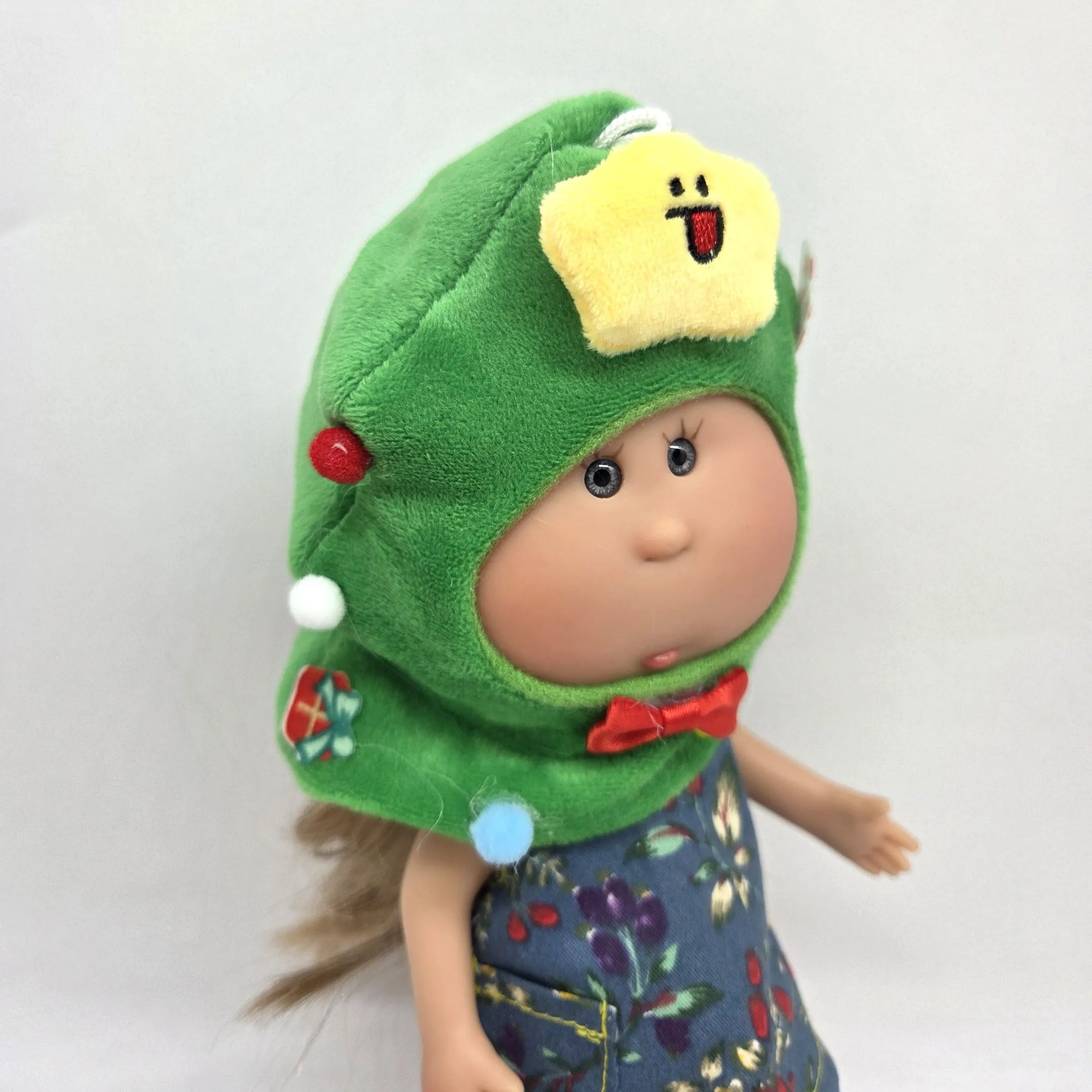 Шапочка плюшевая для кукол Ёлка новогодняя обхват 23см 278-01 для кукол | 1