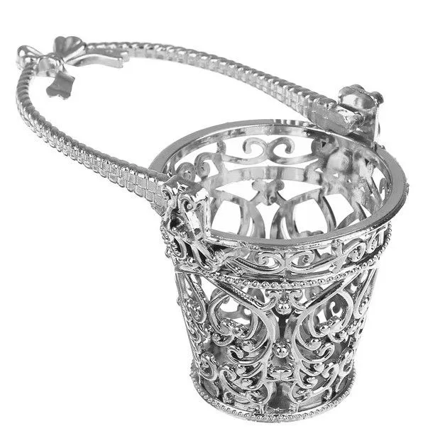 Ведерко ажурное цв.серебро 5*5*5,5см 4291832 для кукол | 1