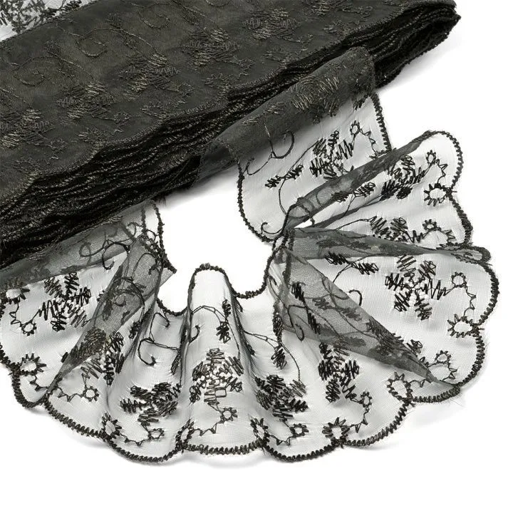 Кружево капрон TBY 30011 шир.65мм цв.039 черный для кукол