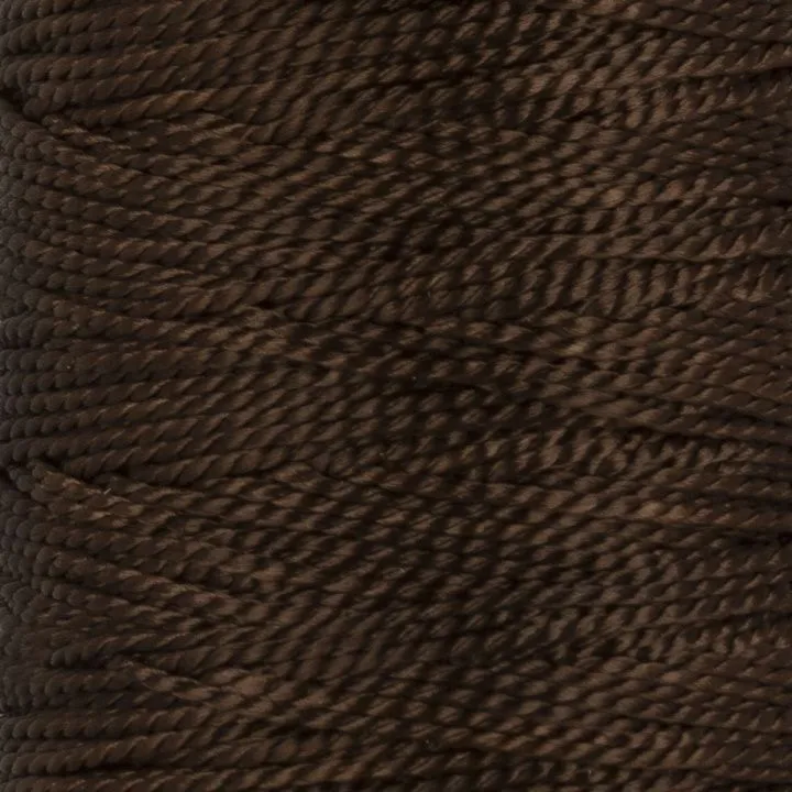 Швейные нитки (полиэстер) 1000D/3 "Micron" 183м цв.495 т.коричневый для кукол