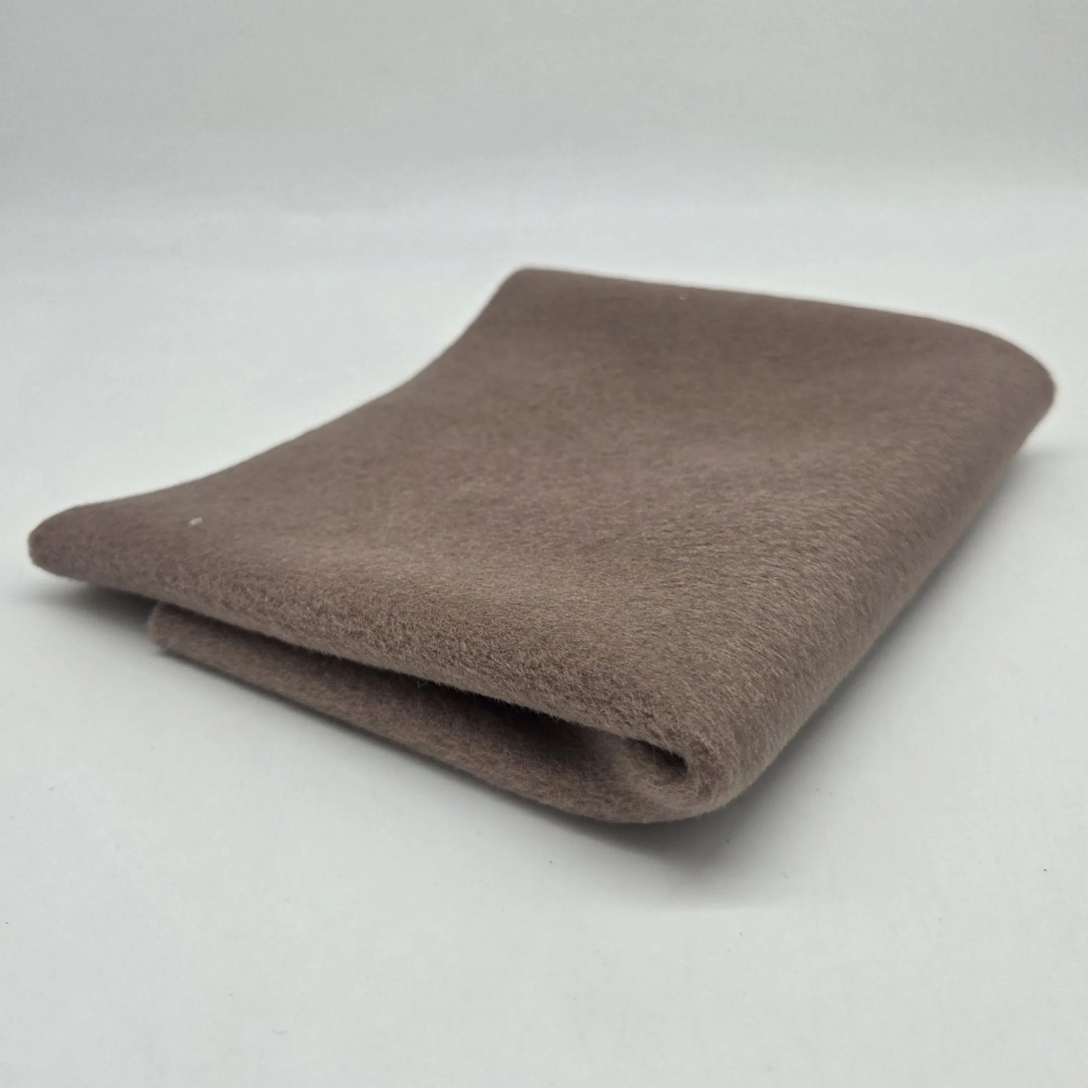 Пальтовая ткань на трикотаже шерсть 50*25см цв.молочный шоколад 27784 для кукол | 1