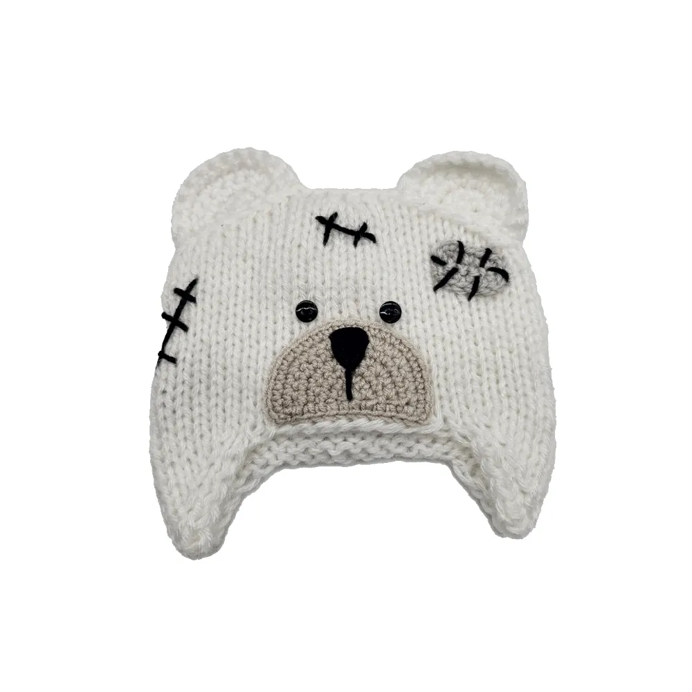 Шапочка-мишка ША-50 цв.белый (05), обхват 27см для кукол | 4