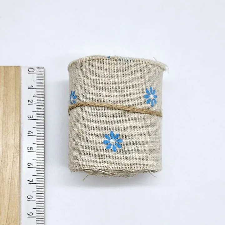 Тесьма холщовая 6см Цветочки дл.3м 265-01 для кукол