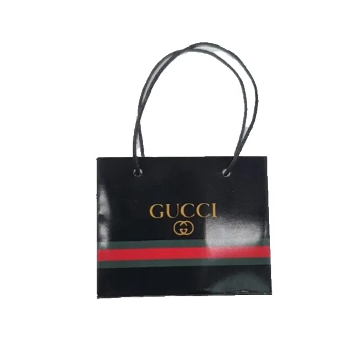 Миниатюрные пакеты с логотипом Gucci черный для кукол