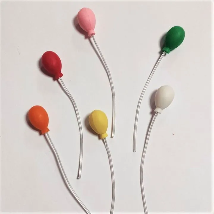 Воздушный шар миниатюра Овал 2,5*1,5см цв.МИКС 1шт. ВШ-005 для кукол