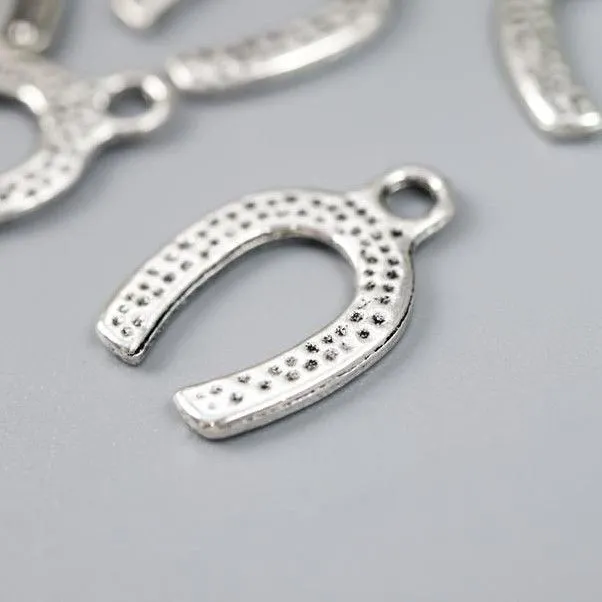 Подвеска Подкова 1*1,7см цв.серебро 7368920 для кукол | 1