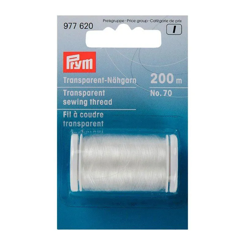 Прозрачная нить PRYM для шитья (швейных машин) №70 100% нейлон 200м для кукол | 1
