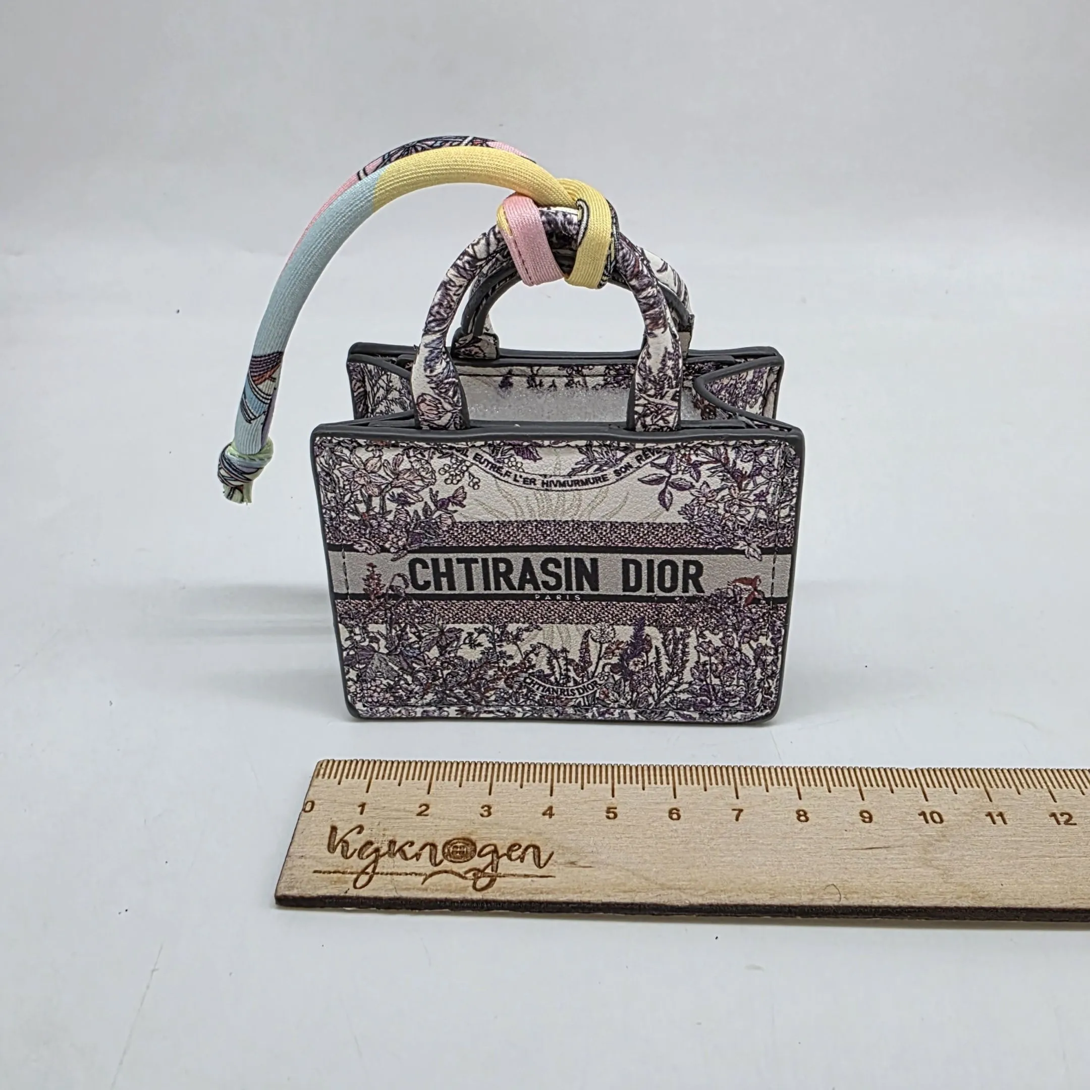 Сумка CD 7,7*6*4см цв.серый/фиолетовый (07) С-155 для кукол | 2