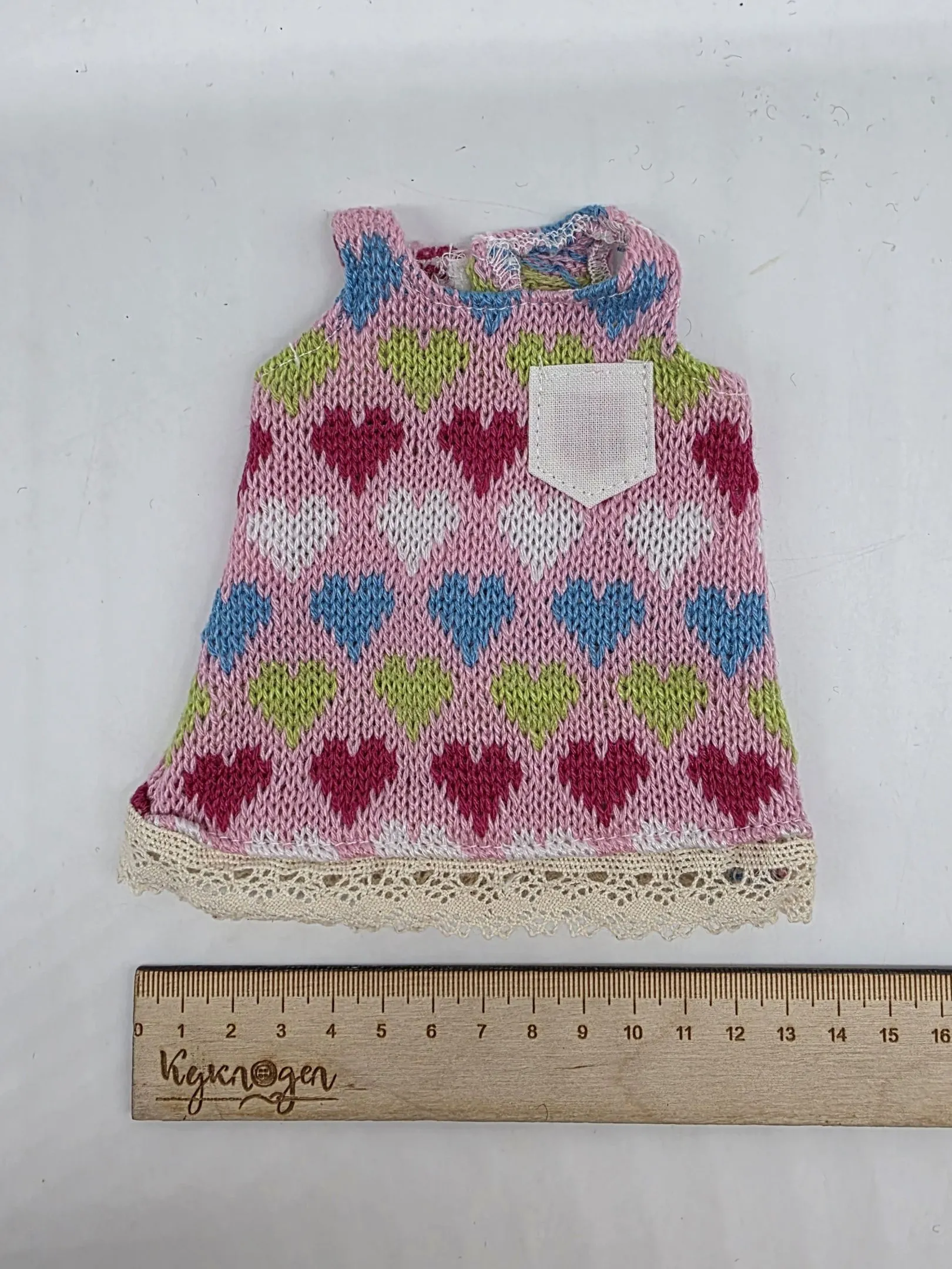 Платье трикотажное для куклы цв.розовый БП-654 для кукол | 3