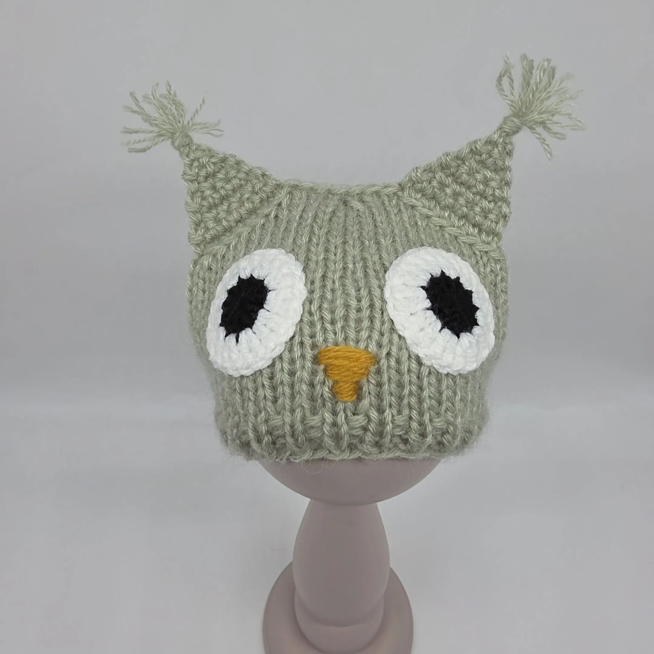 Шапочка-Сова ША-24 цв.мятный (03), обхват 27см для кукол | 3