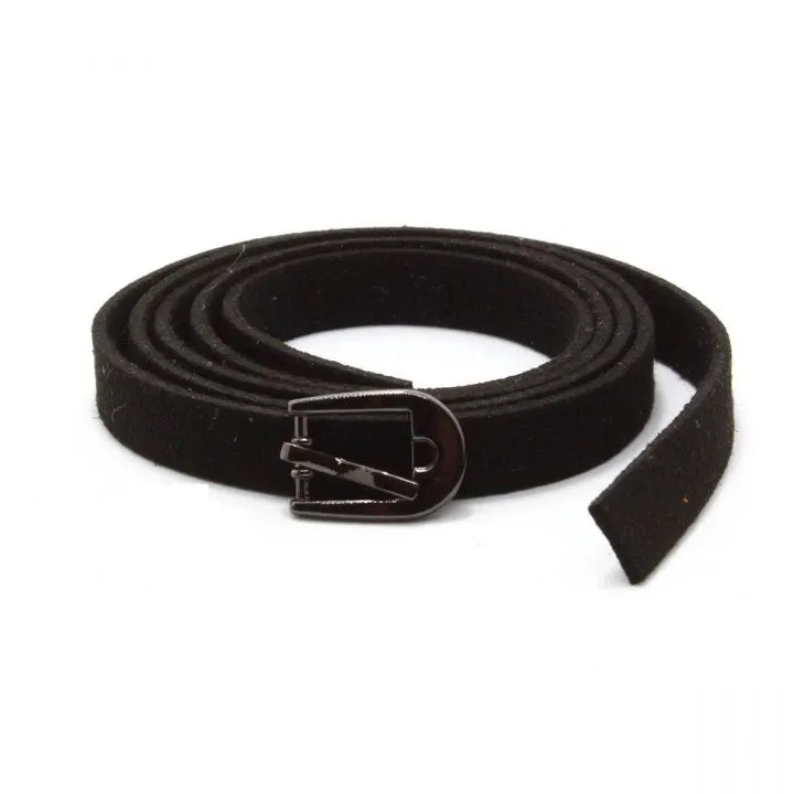 Ремень для кукол 0,9*40см замша цв.черный, пряжка т.никель 28866 для кукол