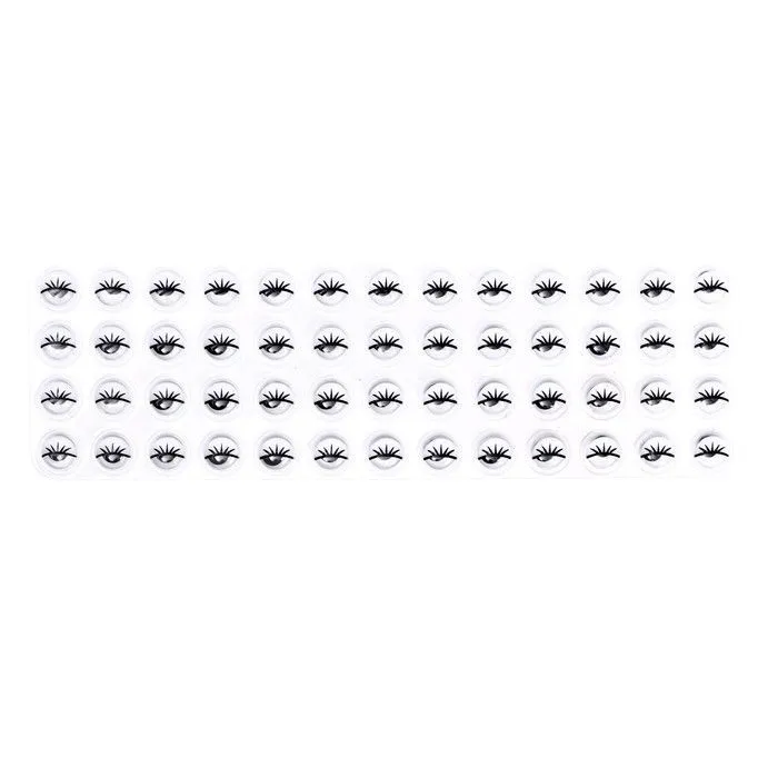 Глазки на клеевой основе 0,8см 52штуки 1565699 для кукол | 1