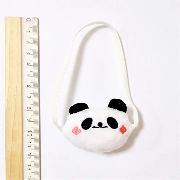 Сумка велюр Панда цв.белый 6*4см С-97 для кукол