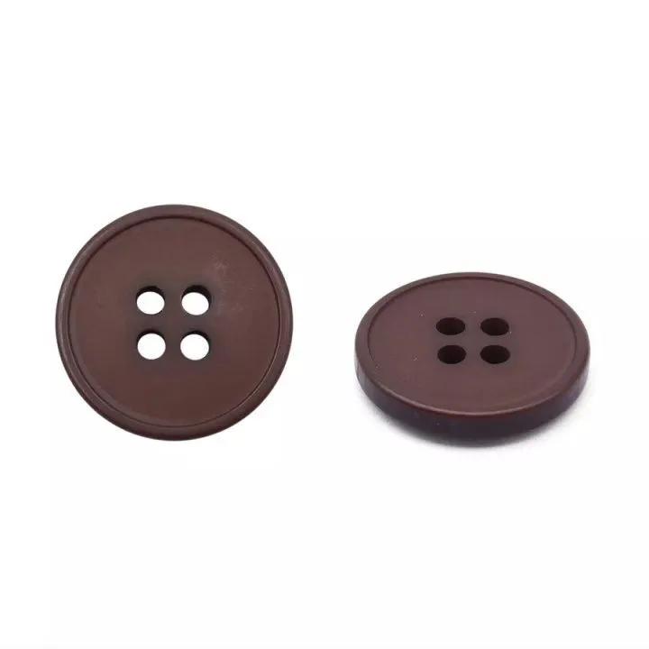Пуговица костюмная 15мм цв.коричневый 10шт. 27975 для кукол