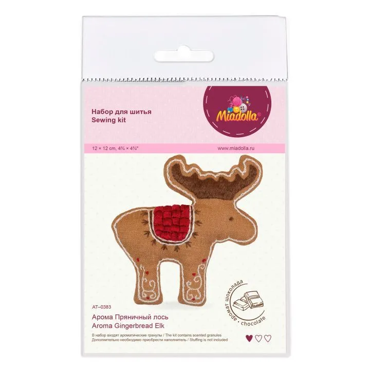 Набор для шитья "Miadolla" AT-0383 Арома Пряничный лось для кукол