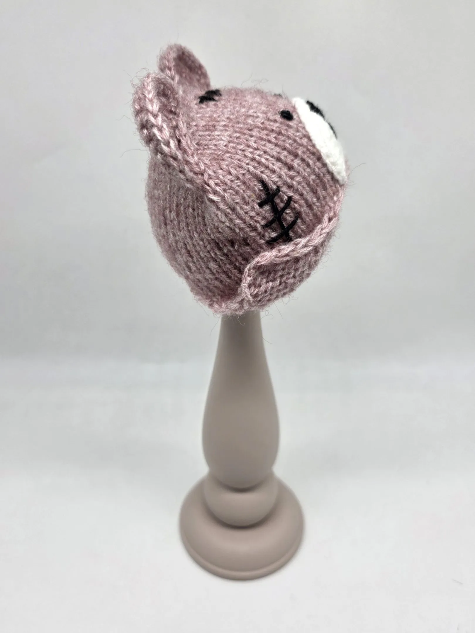 Шапочка-мишка ША-50 цв.брусника (09), обхват 27см для кукол | 2