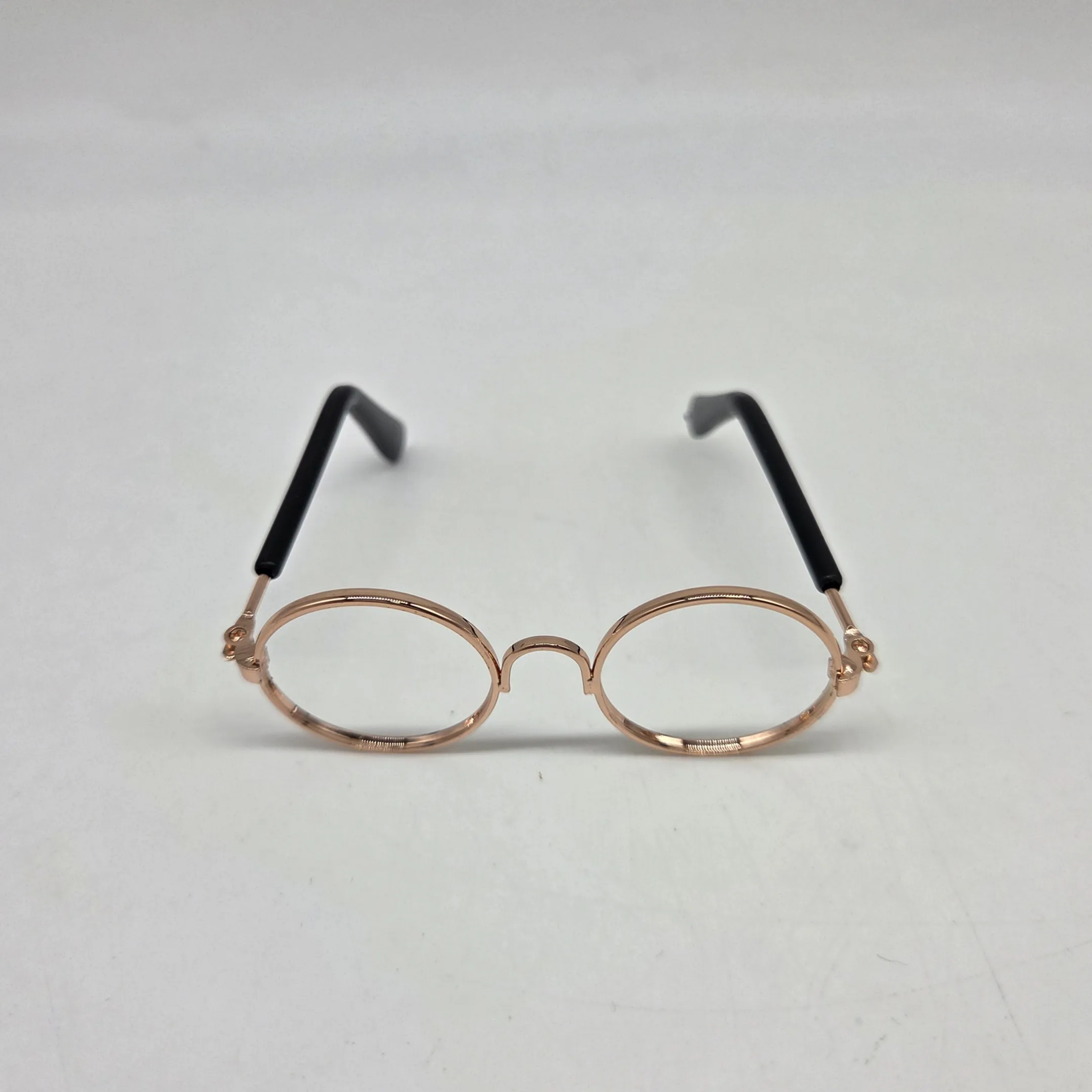 Очки без стекла металл круглые 7см цв.золото (01) 258 для кукол | 1