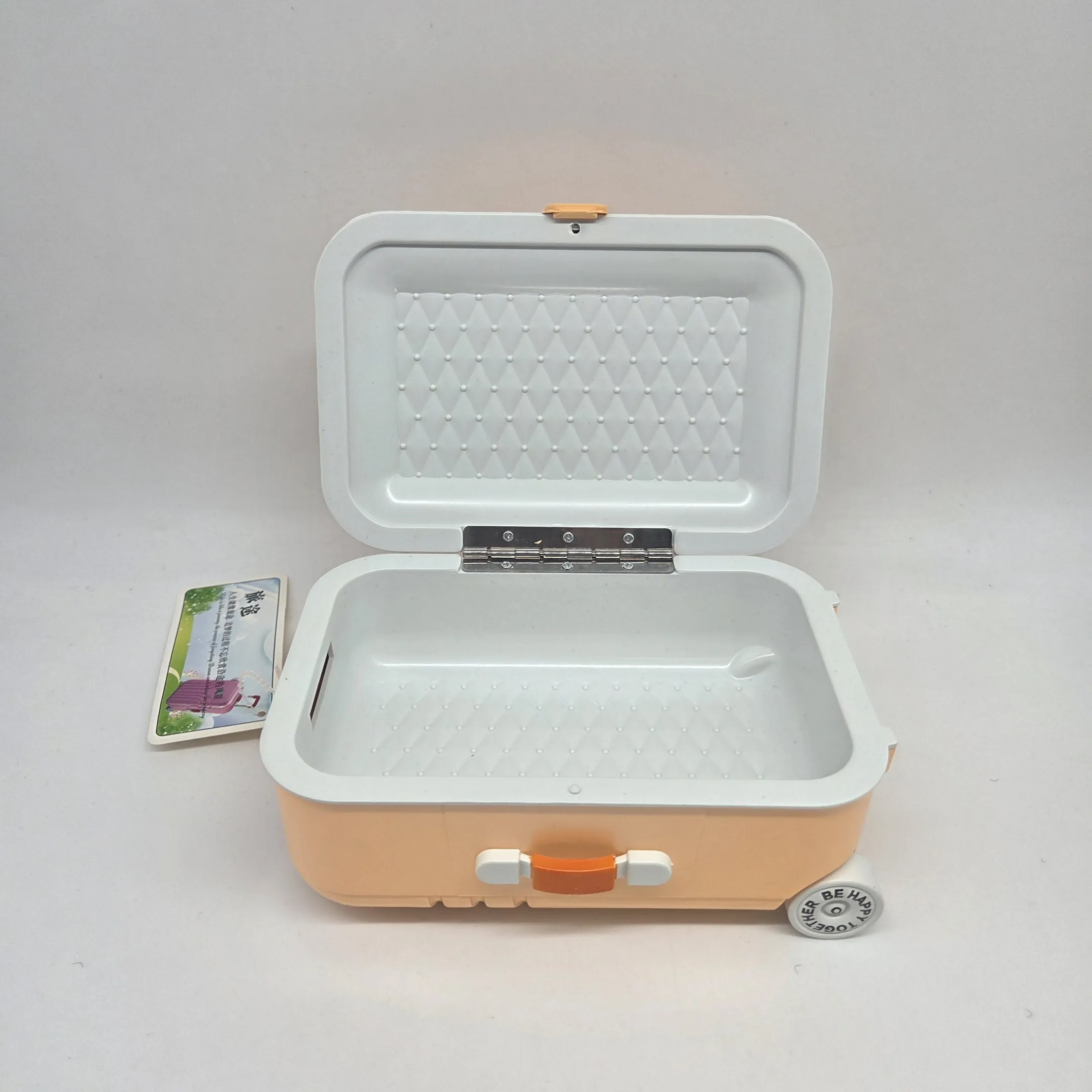 Чемодан-копилка пластик  17*11,5*8,2см цв.оранжевый Ч-051 для кукол | 1