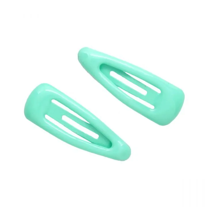 Заколка мини металл 9*25мм 2шт. цв.мята 28807 для кукол