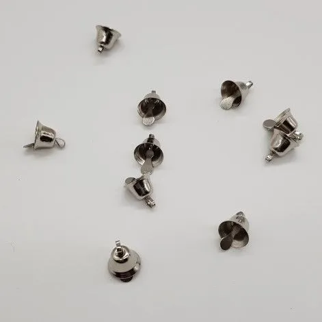 Колокольчик 1,4см цв.серебро 10шт. 7704241 для кукол