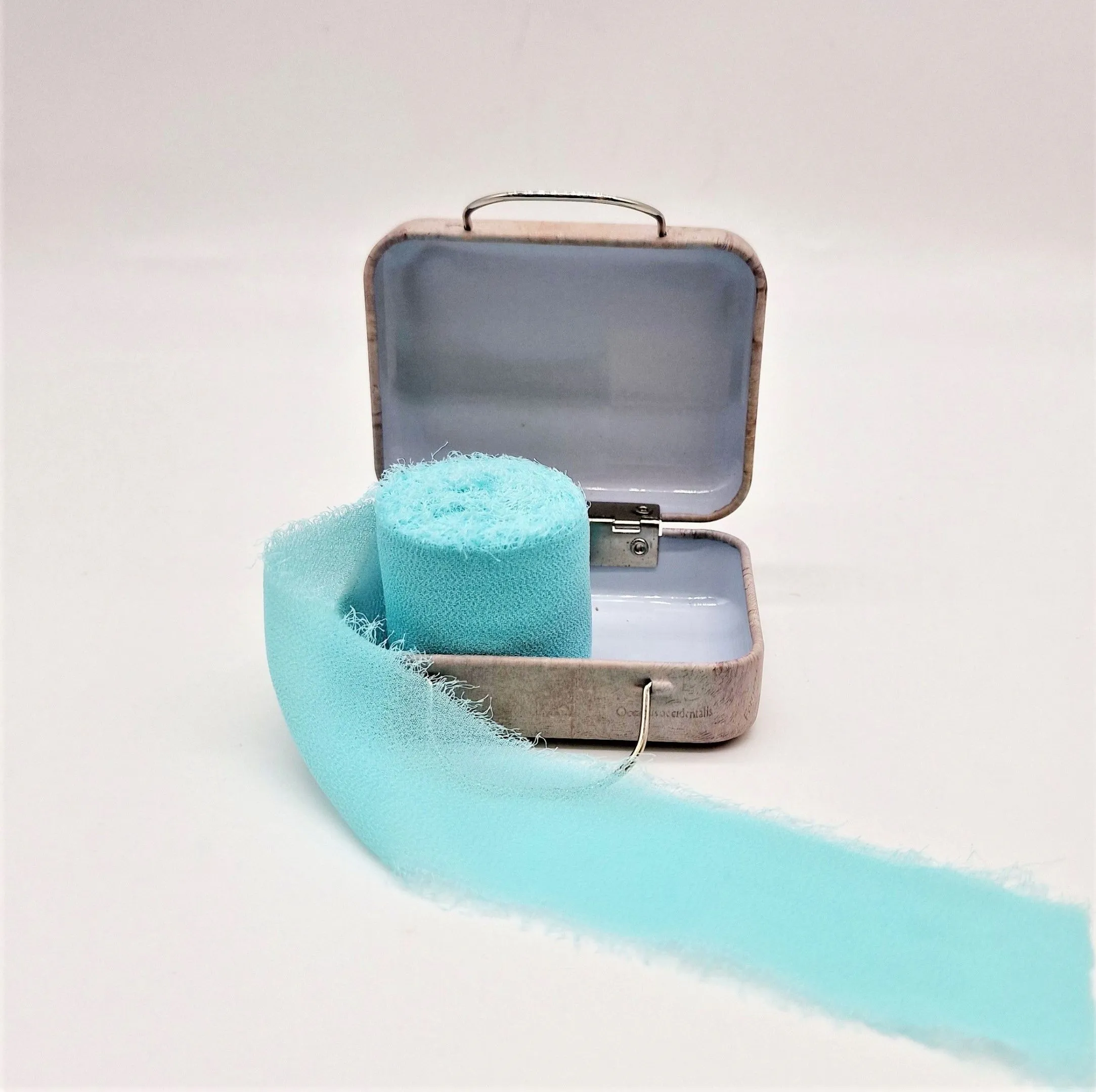 тесма шелковая матовая для тедди 4см 1метр тсв тиффани тд 140 для кукол | 1