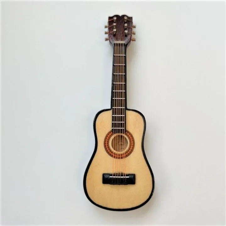 Гитара деревянная 9см цв.бежевый Г-05 для кукол