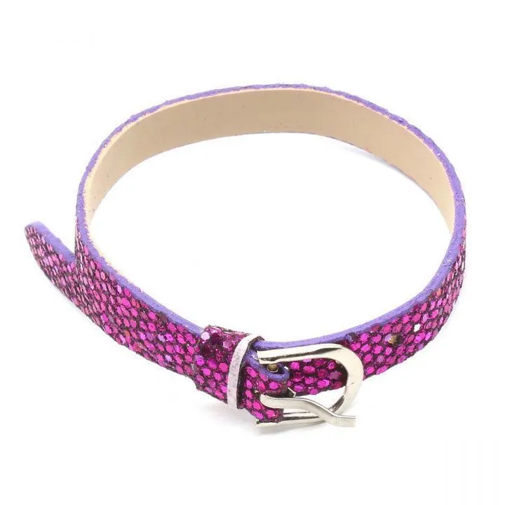 Ремень для кукол 0,8*22см цв.фиолетовый с глиттером 28868 для кукол