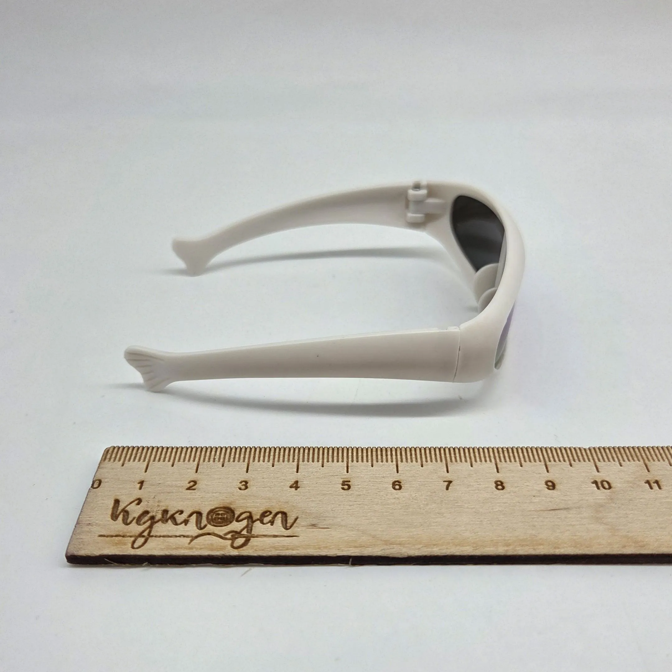 Очки со стеклом пластик 8,3см цв.белый/мультиколор 255-03 для кукол | 3