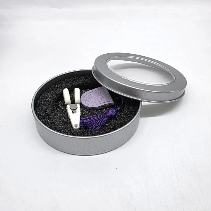 Мини-ножницы 4,5см с чехлом цв.сиреневый 28014 для кукол