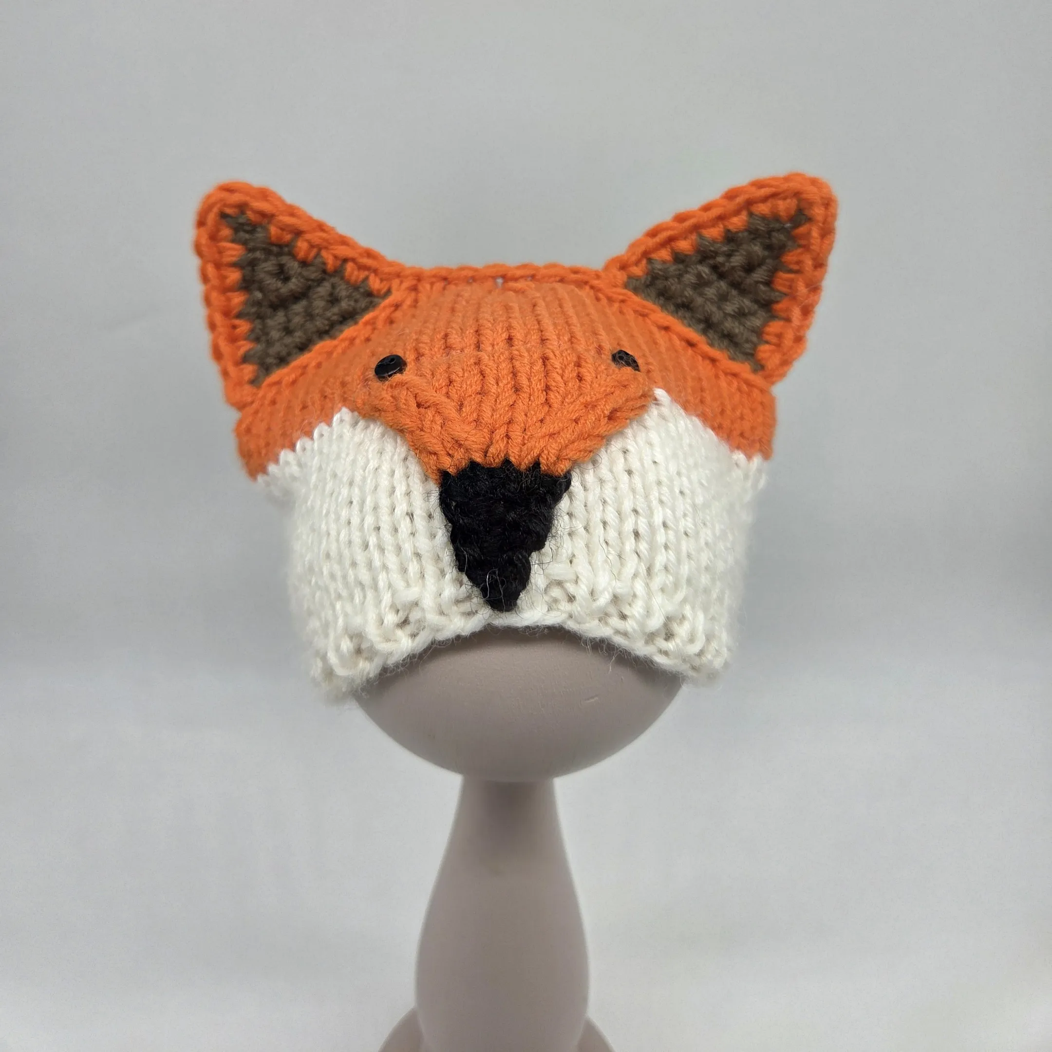 Шапочка-Лисичка ША-65 цв.рыжий, обхват 27 cм для кукол | 1