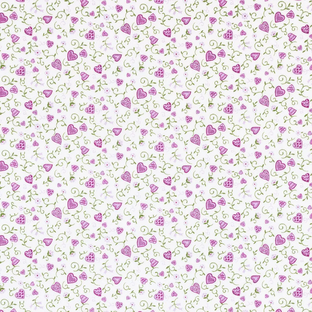 Ткань хлопковая 4517 цв.кремовый/сердечки (102) 50*55см для кукол | 2