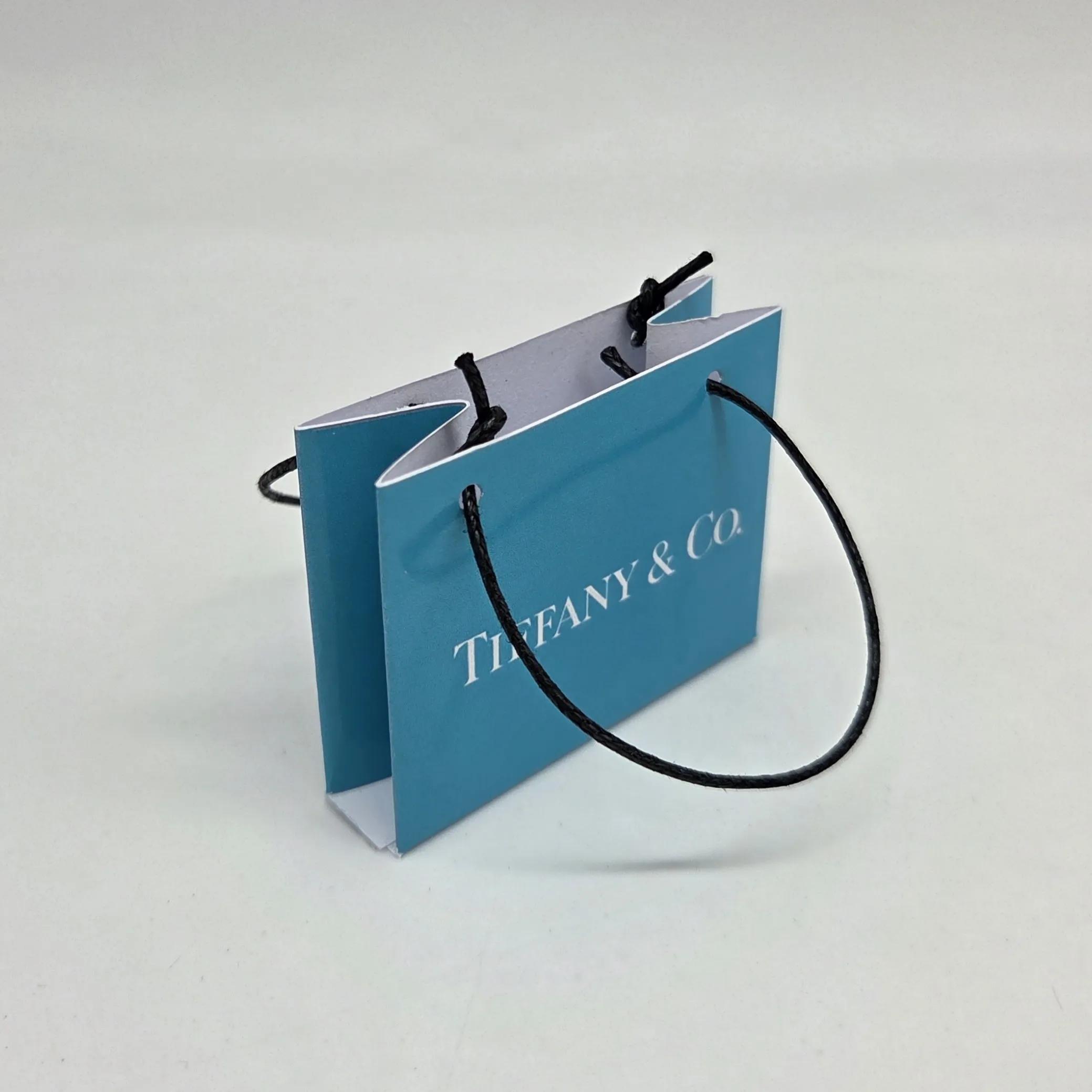 Миниатюрный пакет с логотипом Тиффани цв.бирюзовый для кукол | 4