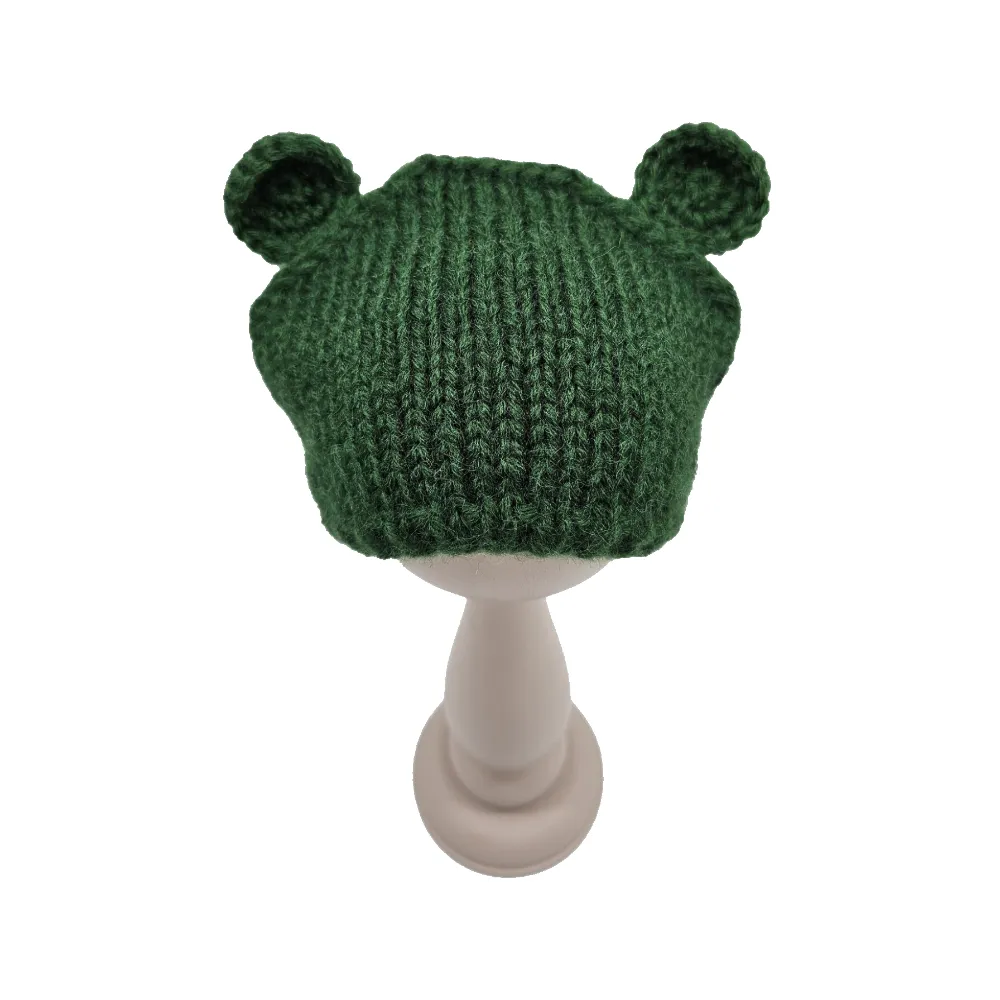 Шапочка ША-40 цв.т.зелёный, обхват 27см для кукол | 3