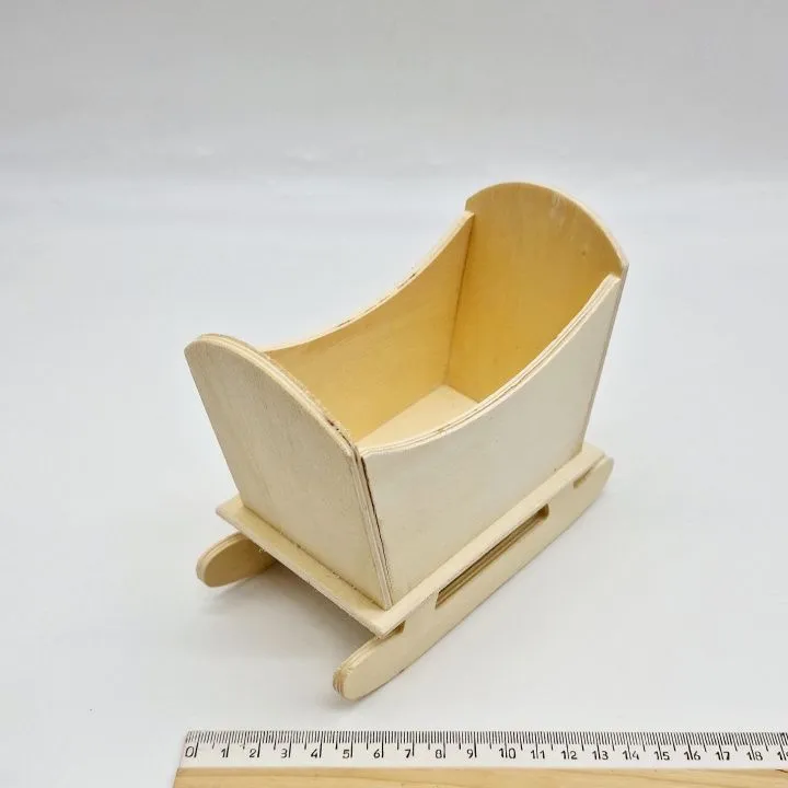 Колыбель заготовка для декорирования дерево 13*15*8см SC-001 для кукол