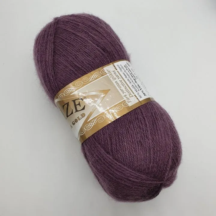 Пряжа Alize Angora Gold 80% акрил 20% шерсть 100г 550м цв.226-сиреневый для кукол