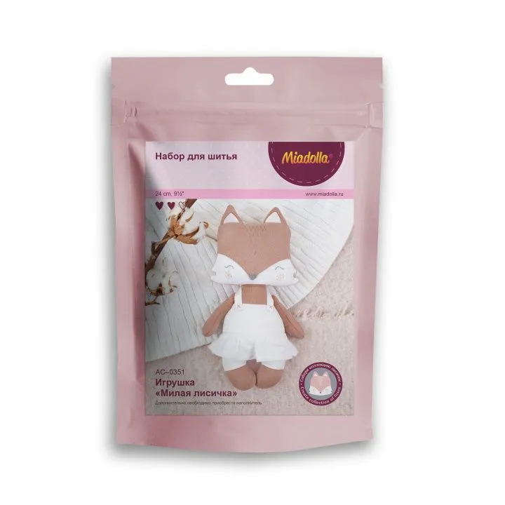 Набор для шитья "Miadolla" AC-0351 Игрушка "Милая лисичка" для кукол