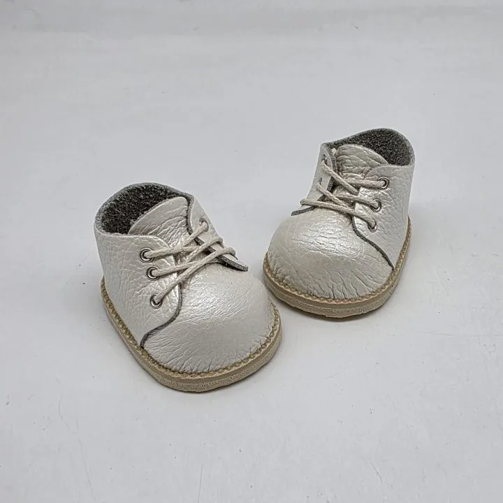 Ботиночки Б-133 натур.кожа цв.белый перламутр (37) 5,5см для кукол