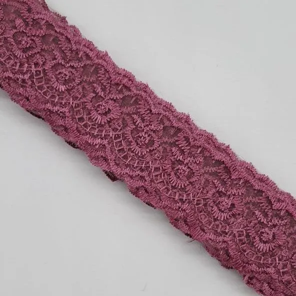 Кружево капрон TBS.30010 шир.45мм цв.170 т.розовый для кукол | 1