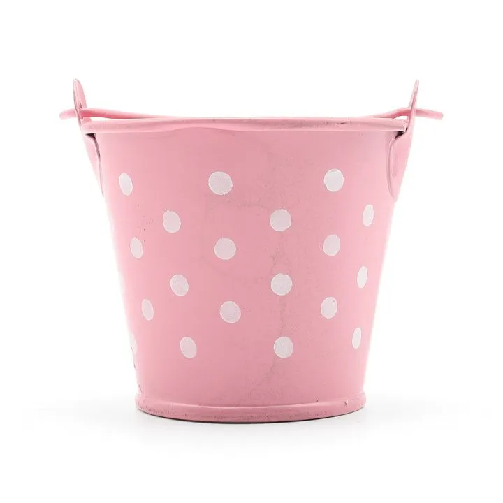 Ведерко в горошек 6*5,3см цв.розовый 7738648 для кукол