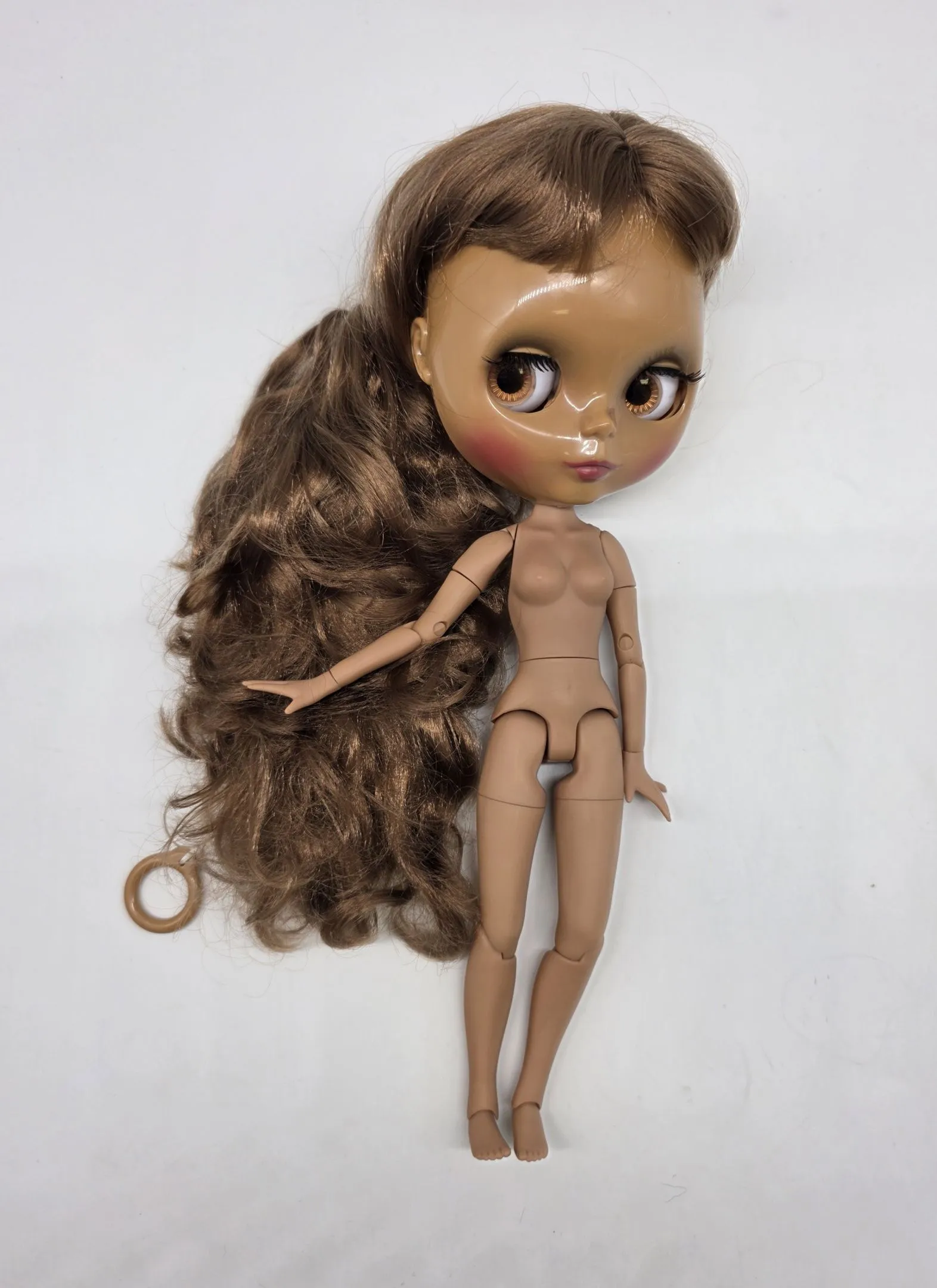 Блайз Blythe 30см цв.тёмный, волосы молочный шоколад БЕЗ ОДЕЖДЫ для кукол | 1