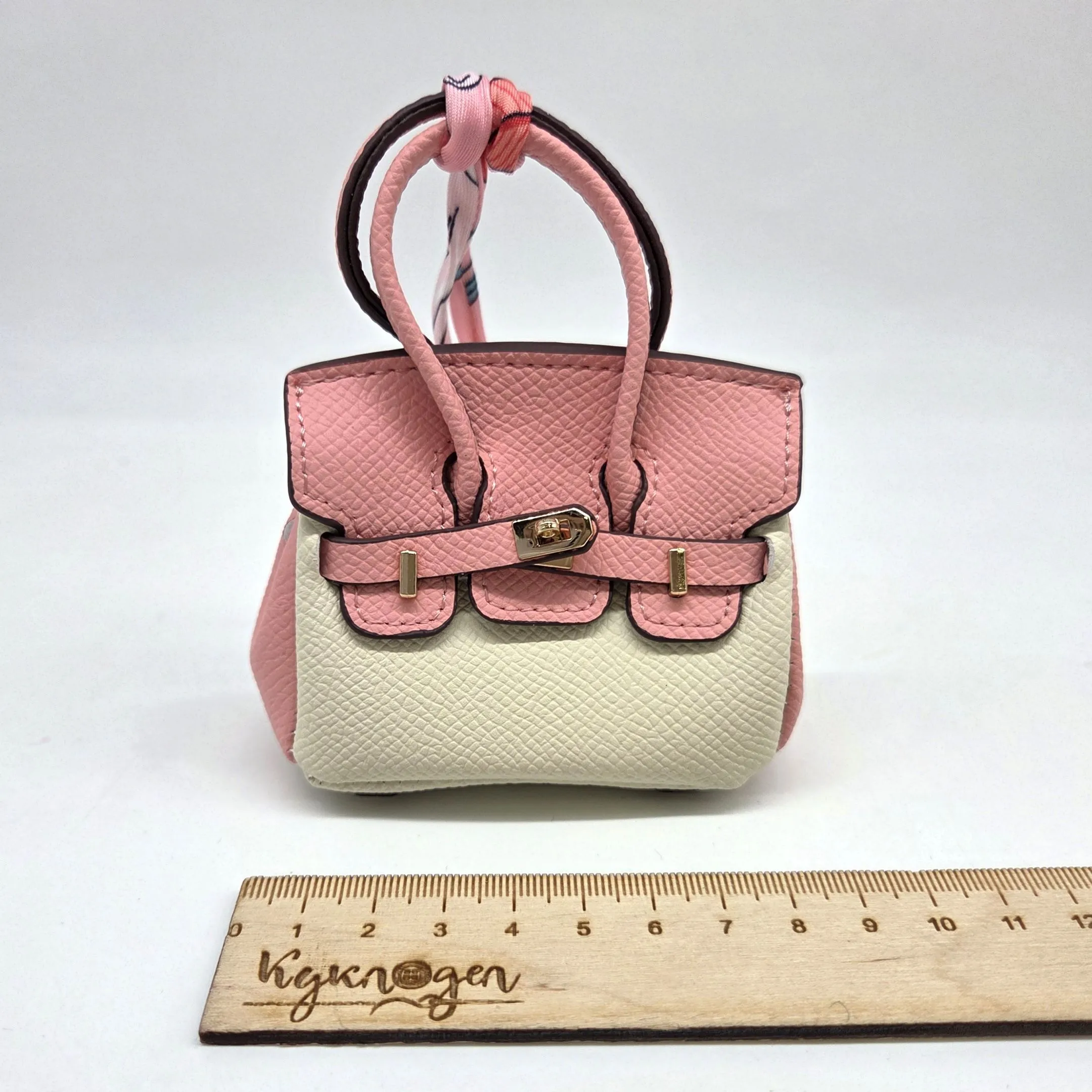 Сумка 7*7,5*3см цв.кремовый/розовый (11) С-156 для кукол | 1