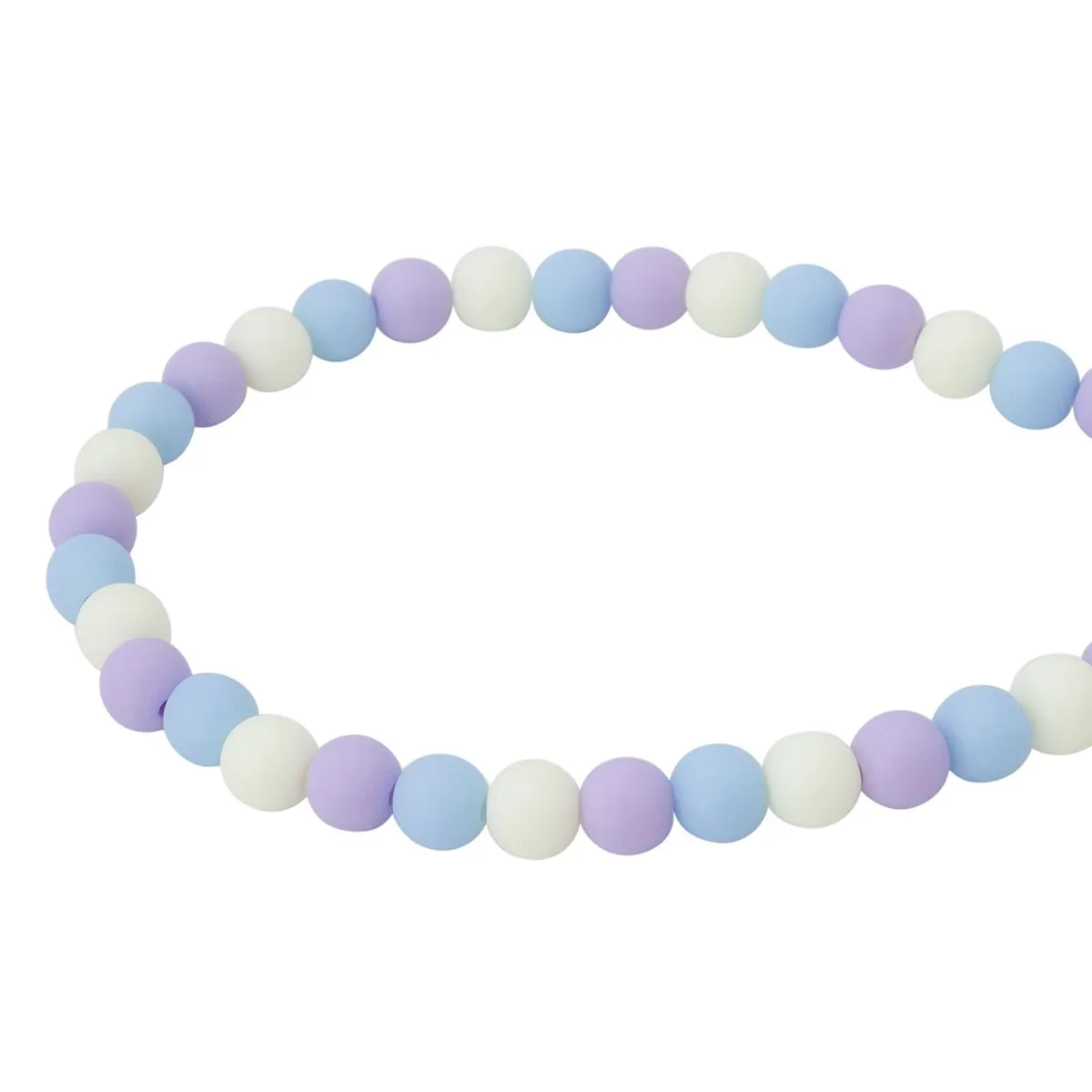 Бусины пластиковые матовые, круглые d-6мм, 50гр. цв.00001 сине-сиреневый 7748416 для кукол | 2