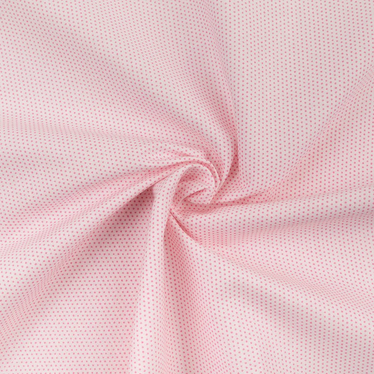 Ткань хлопковая БАБУШКИН СУНДУЧОК 50*55см цв.мл.горох бл.розовый БС-30 для кукол | 4