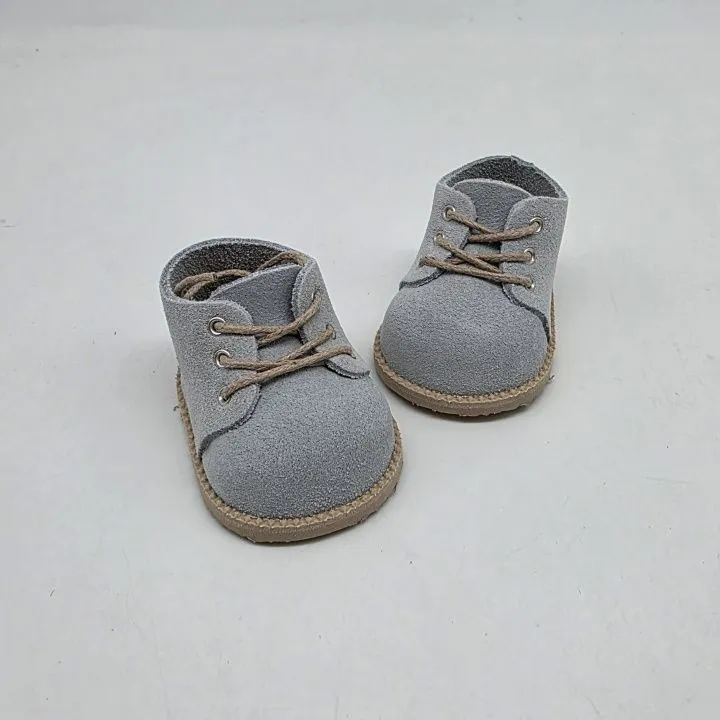 Ботиночки Б-133 натур.замша цв.светло-голубой (38) 5,5см для кукол