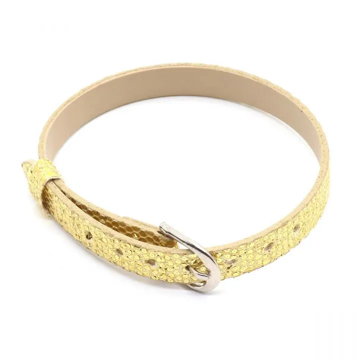 Ремень для кукол 0,8*22см цв.золото с глиттером 28868 для кукол